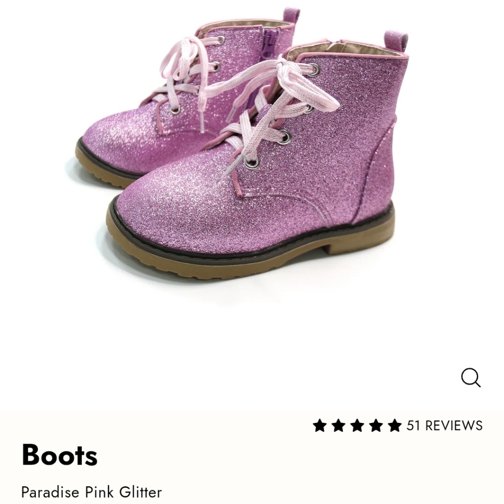 Paradise Pink Glitter Boots